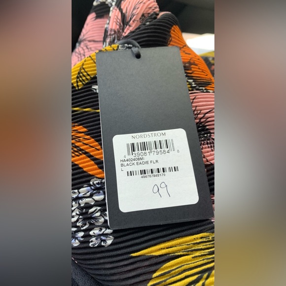 Halogen  X Atlantic-Pacific Chiffon Pleated Midi Skirt Size L - Picture 6 of 6